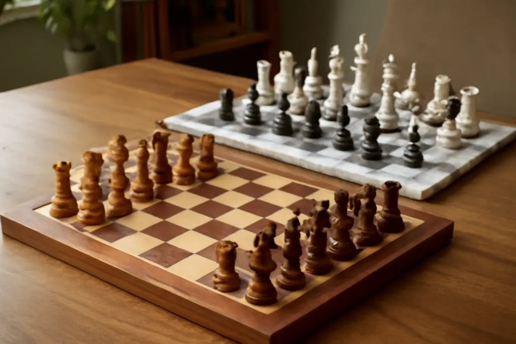 Editorial photograph illustrating Best Chess Sets Under $100