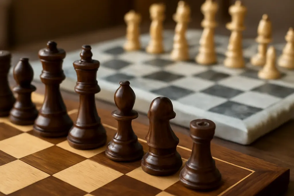 Editorial close-up detail photograph related to Best Chess Sets Under $100