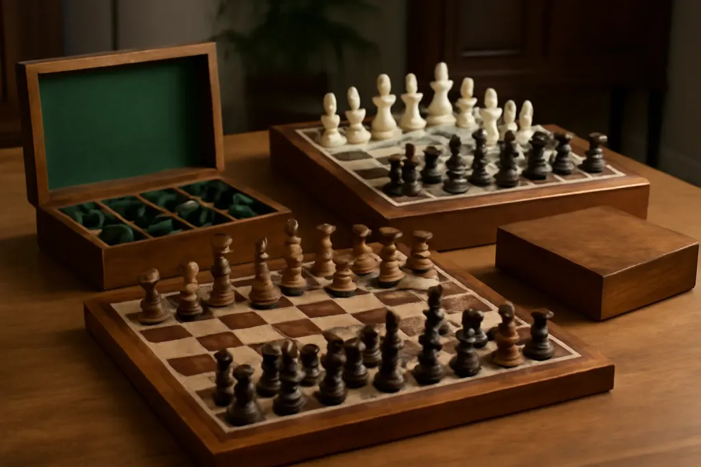Editorial photograph illustrating Chess Storage Boxes: Keeping Your Set Organized