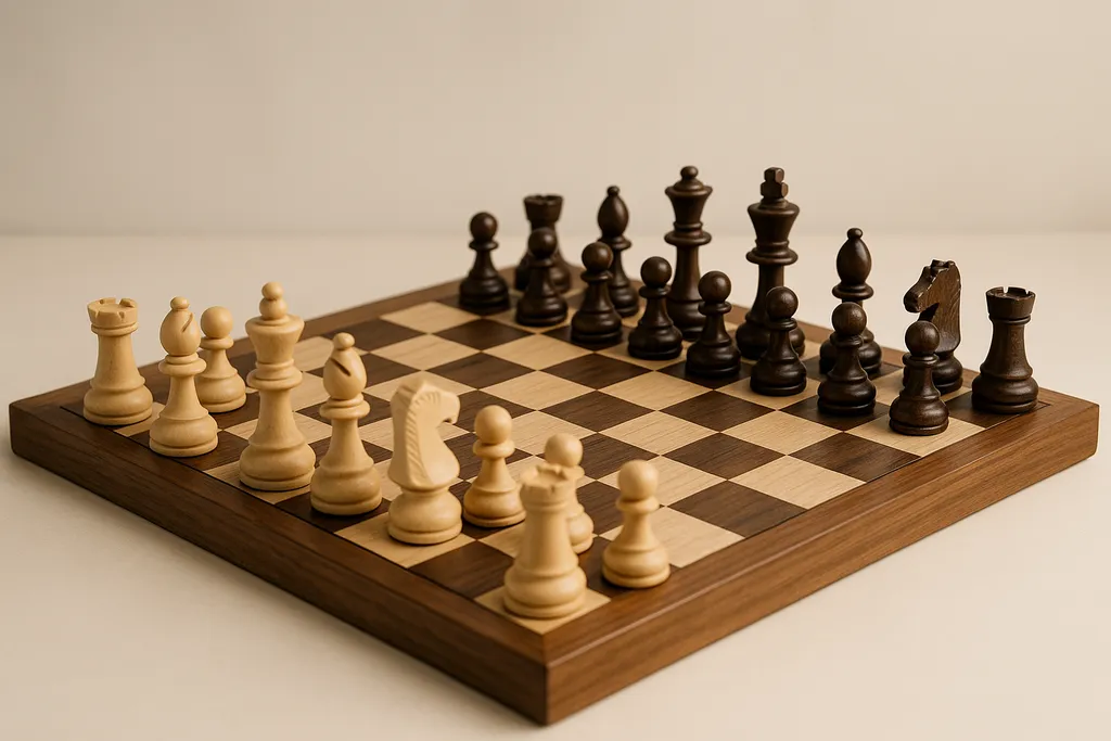 Editorial photograph illustrating chess set gift