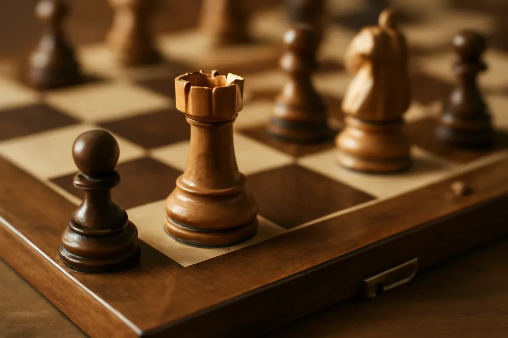 Editorial close-up detail photograph related to Folding Chess Boards With Pieces: A Practical Guide