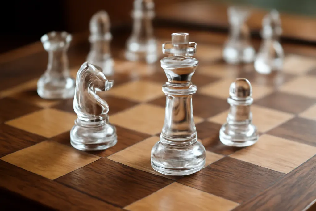 Editorial close-up detail photograph related to Glass Chess Sets: Pros, Cons, and What to Check