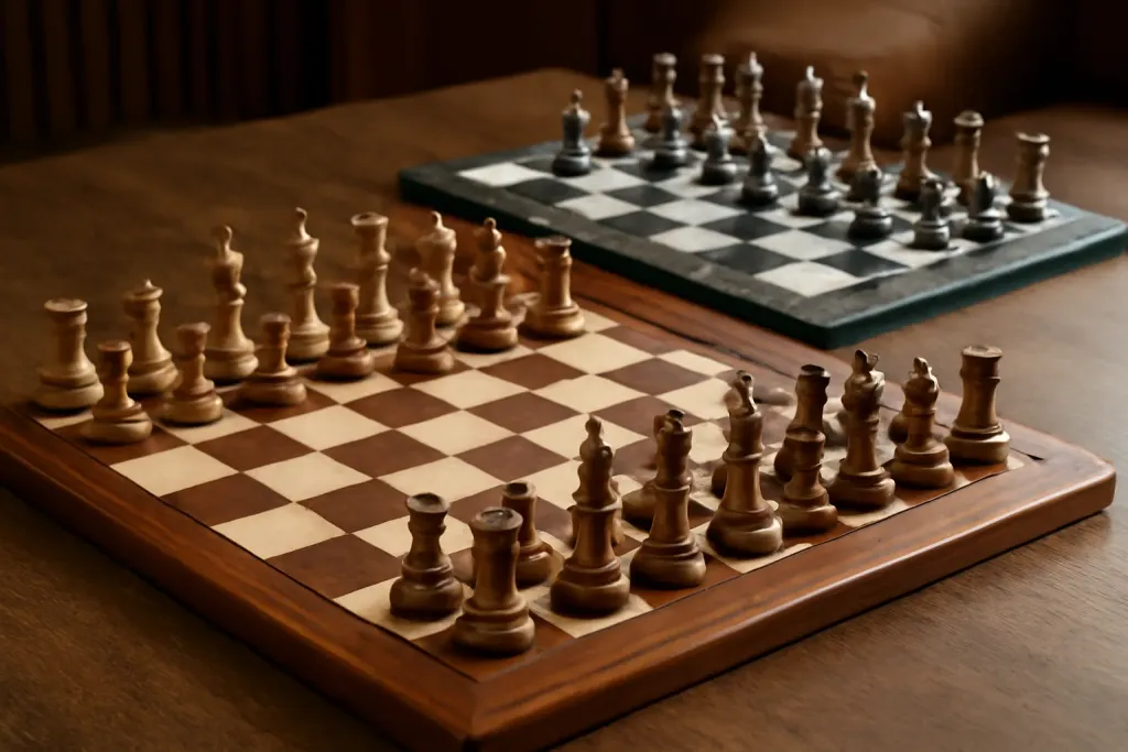 Editorial photograph illustrating Tournament Chess Set Guide